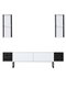 Hanah Home Mueble de TV Black Line - Blanco y Negro